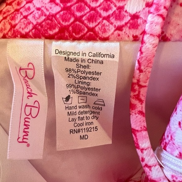 Beach Bunny Pink Reptile Print Dress nwot - Picture 6 of 7